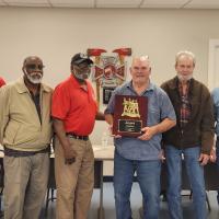 Image from left to right: Asst. Chief James Leonard, Fireman Sandy Evans, Board Member Ricky Cash, Chairman Charles Hopkins, Chi